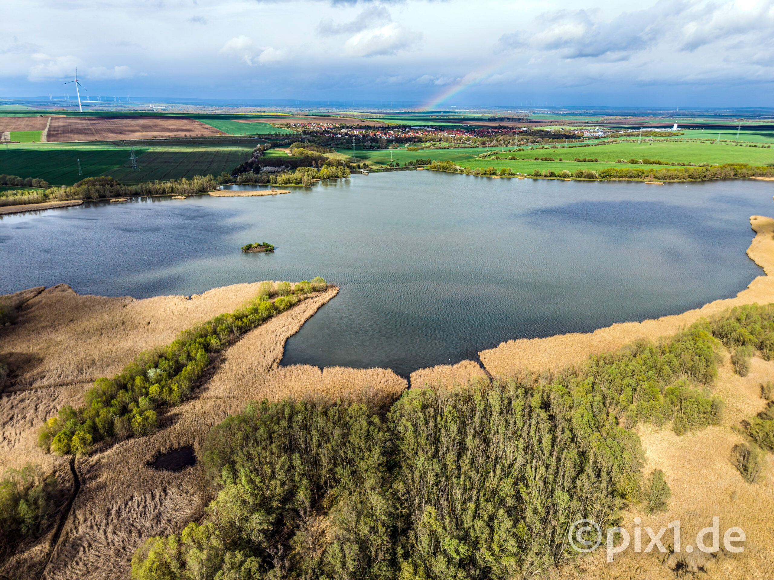 Blick auf den Speicher Dachwig